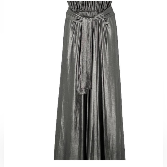 Analili Metallic Silver Disco Jumpsuit Size S/M NWT - Picture 4 of 7